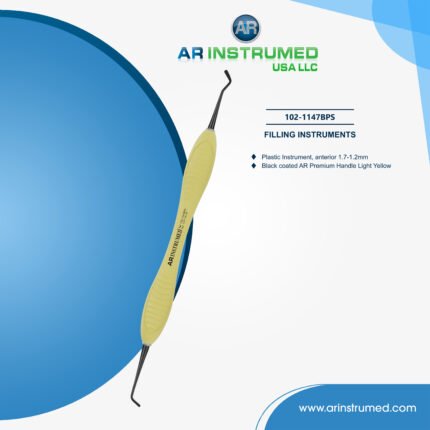 Plastic Instrument, anterior 1.7-1.2mm Titanium Coated AR Premium Handle Light Yellow