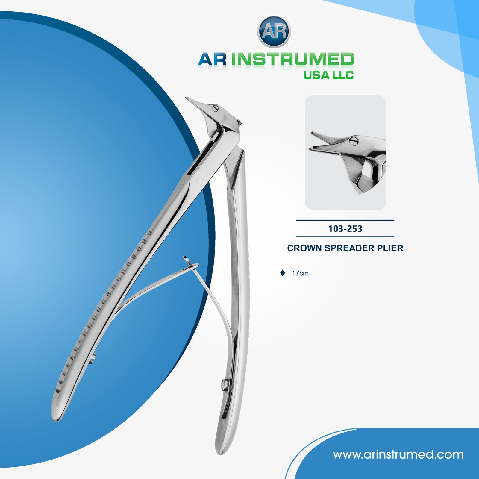 103-253 Crown Spreader Plier 17cm - Image 1