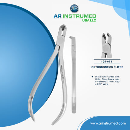 Distal End Cutter with Hold, Side Screw max 0.56mmx0.71mm .022"x.028" Wire  (TC)