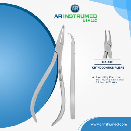 Offset Utility Plier, How Style Curved 3.2mm max 0.71mm .028" Wire